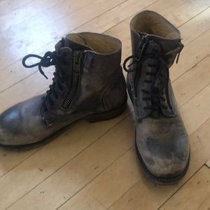 Bed Stu benchmark combat boots grey